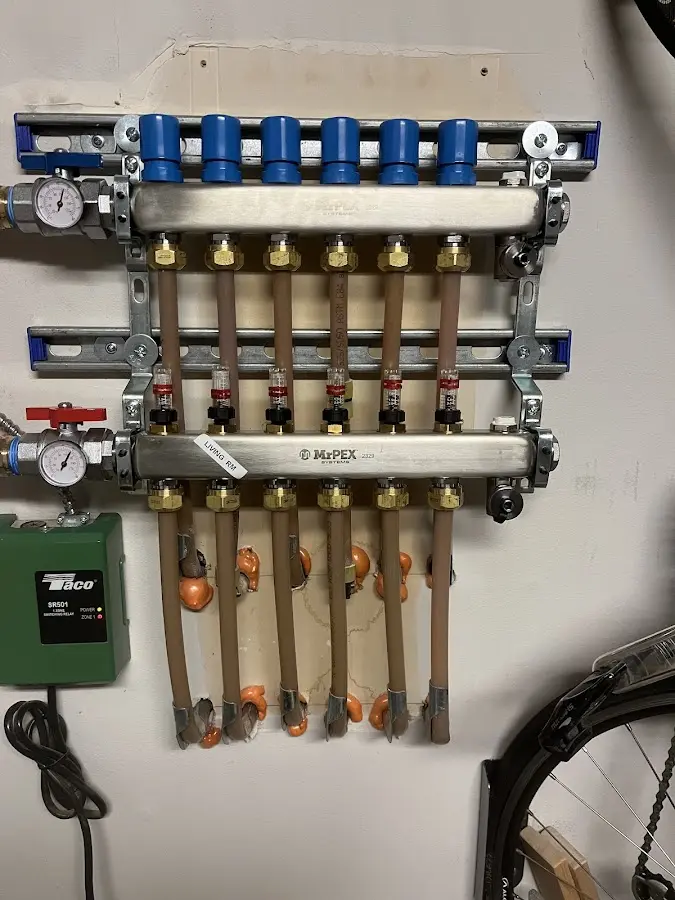 Plumber performing Gas Line Installation at a residential property in Pearland